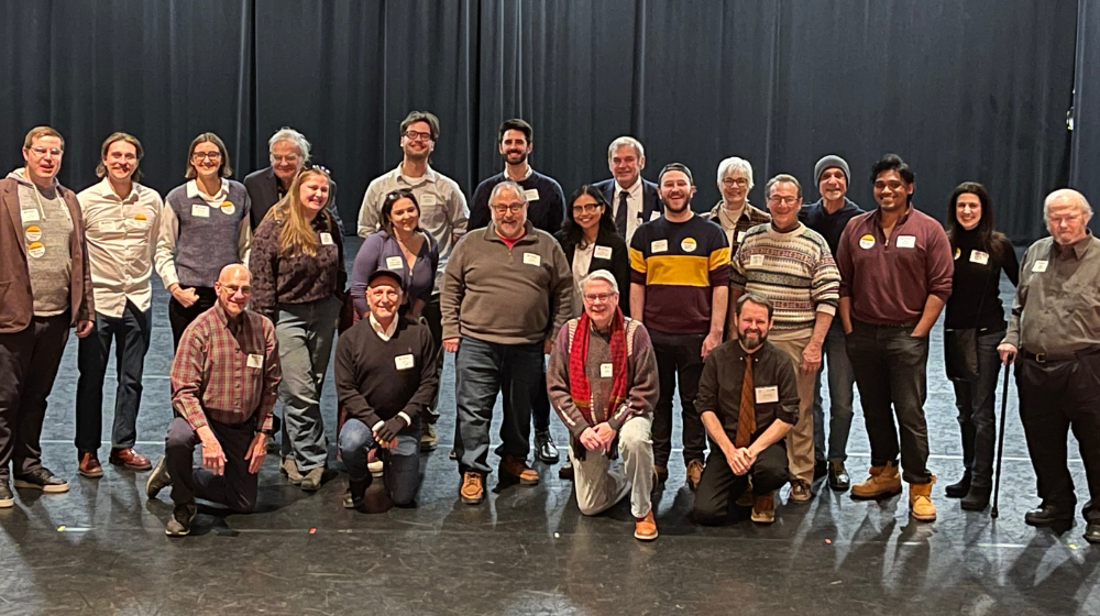 Theatre alumni gather at a recent networking event.
